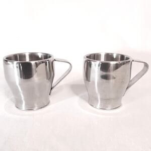Breville Cafe Roma Espresso Mugs Stainless Steel Set Of Two